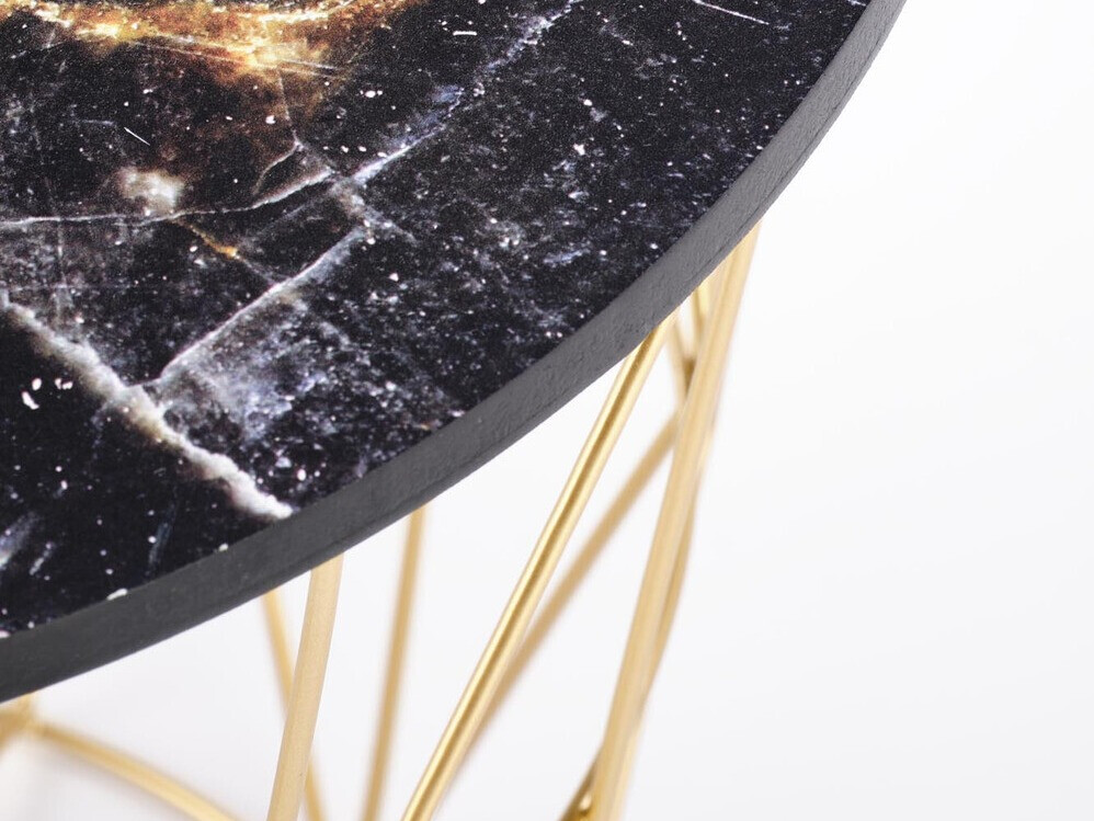 Diivanilaud Houston 1454 (Kuldne + Must marmor)