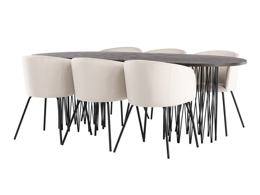 Söögitoakomplekt Dallas 4063 (Koor + Must)