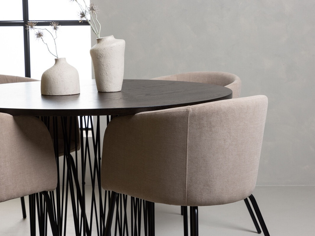 Söögitoakomplekt Dallas 4068 (Beež + Must)