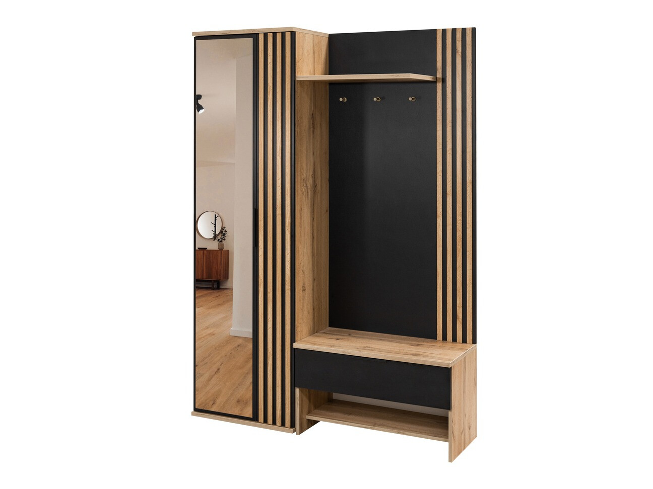 Esikukomplekt Honolulu 161 (Must + Wotani tamm)