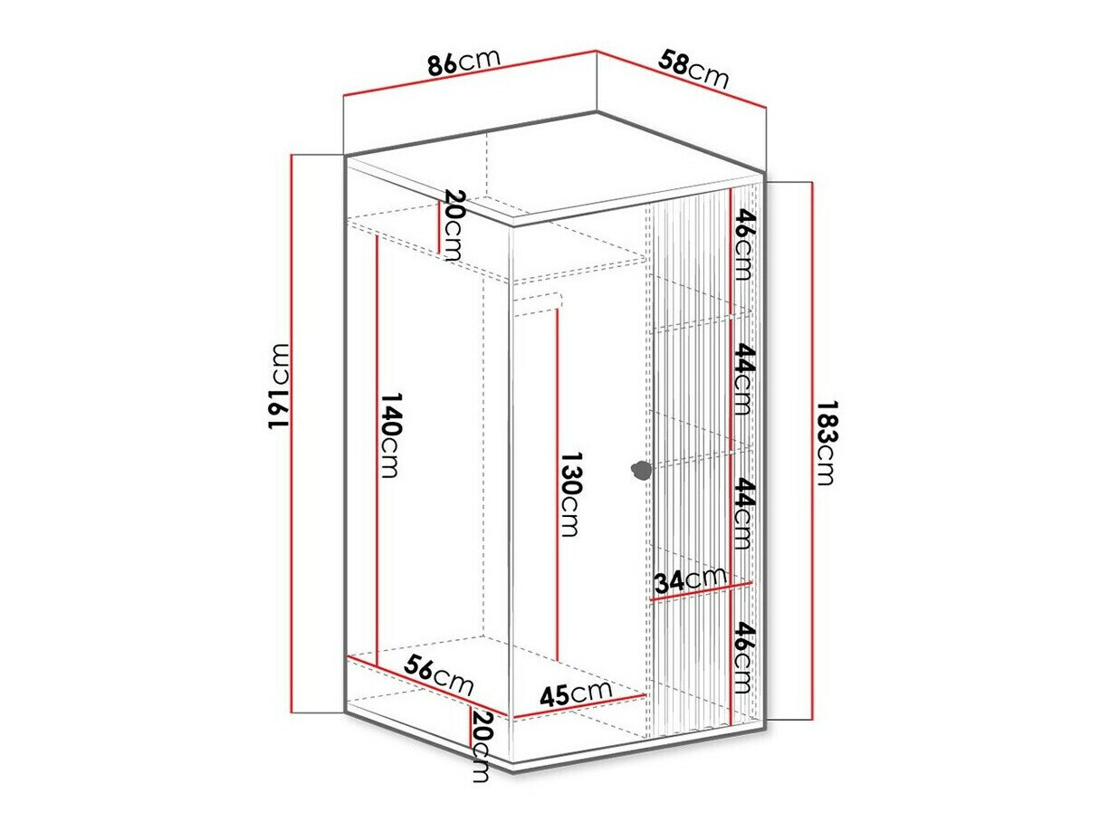 Riidekapp Venmava 100