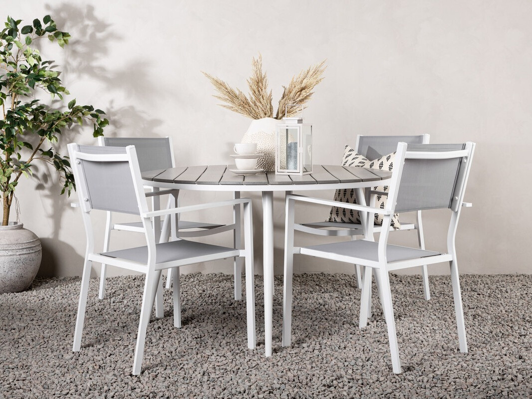 Laua ja toolide komplekt Dallas 4088 (Hall + Valge)