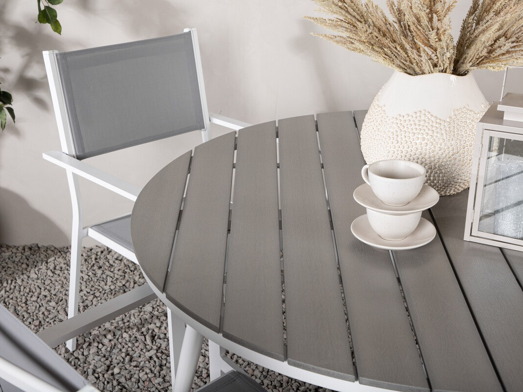 Laua ja toolide komplekt Dallas 4088 (Hall + Valge)