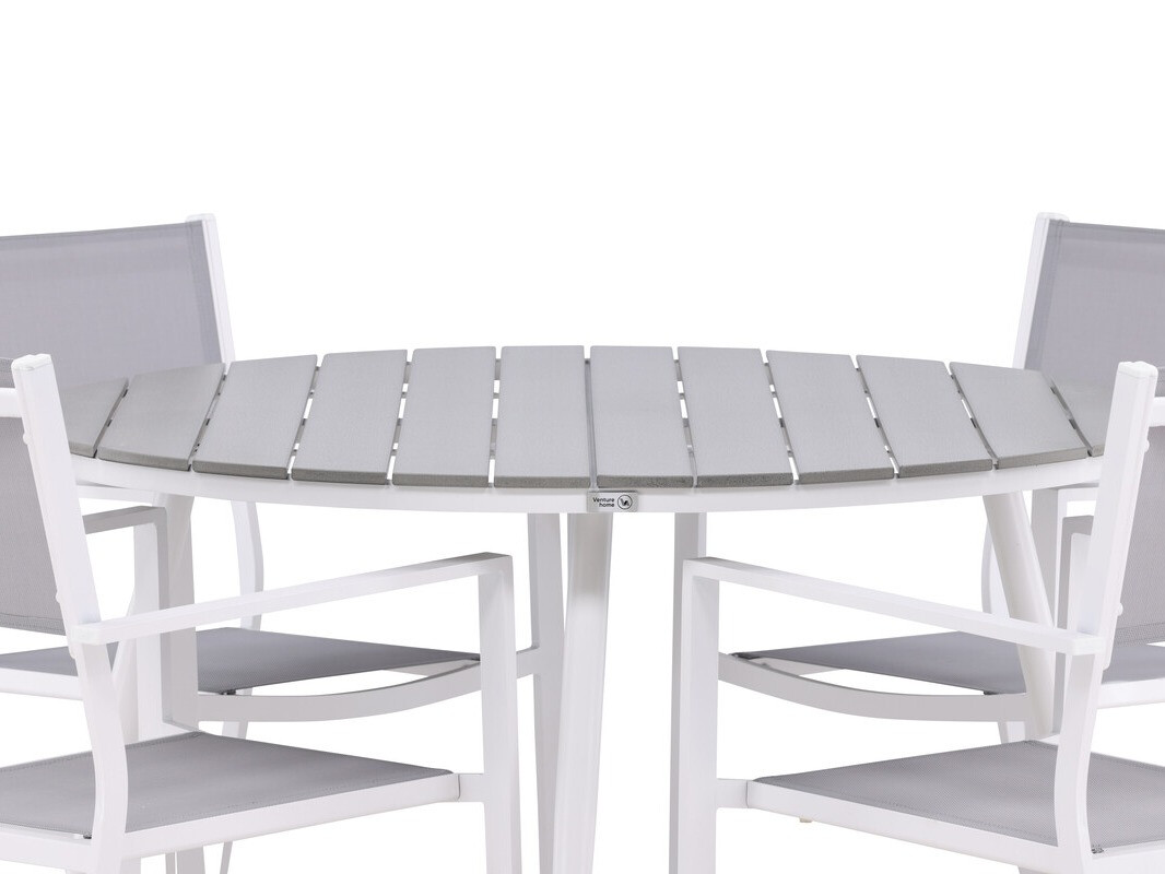 Laua ja toolide komplekt Dallas 4088 (Hall + Valge)