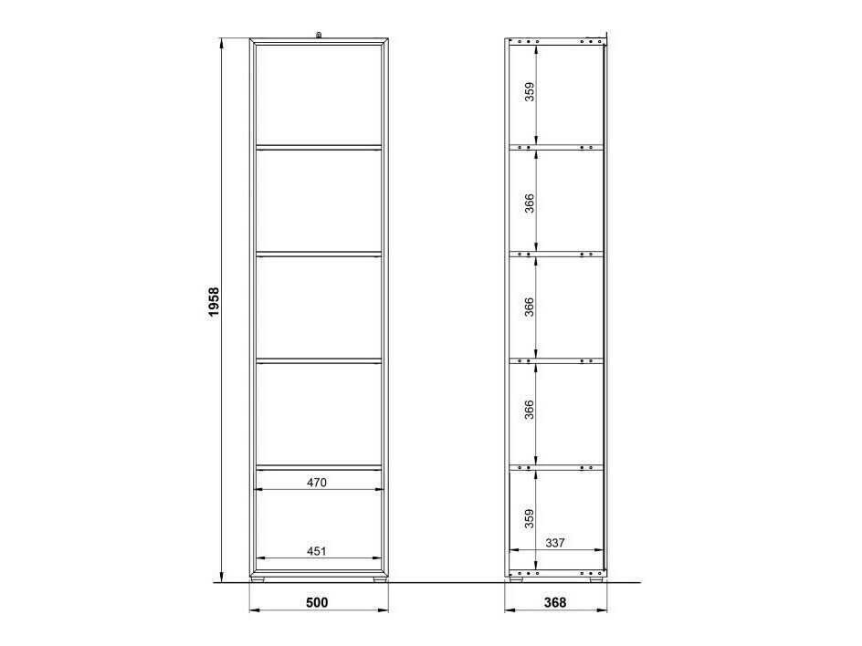 Riiul Catcamu 105 (Läikiv valge)