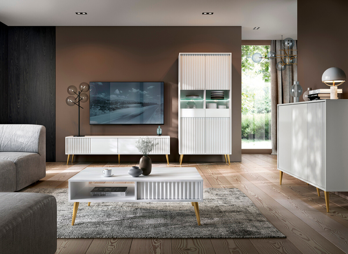 TV-alus Cirferi 105 (Valge + Kuldne)