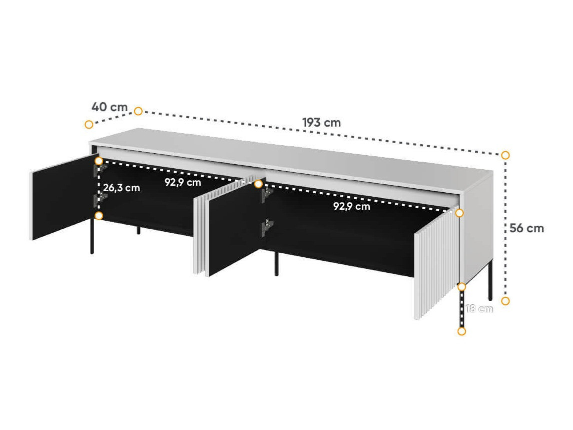 TV-alus Fernolu 105 (Valge + Must)