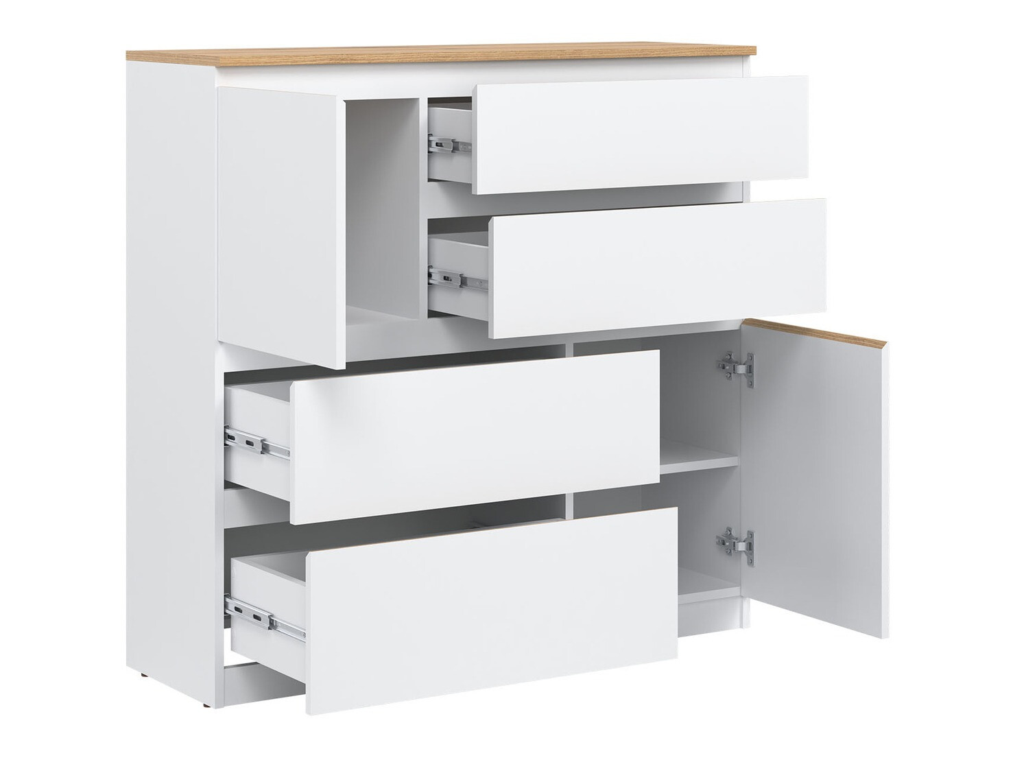 Kummut Catelbi 105 (Valge + Tamm)