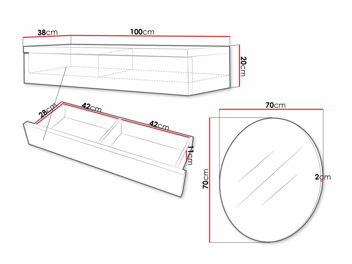 Meigilaud Delpher I (Valge + Läikiv valge)