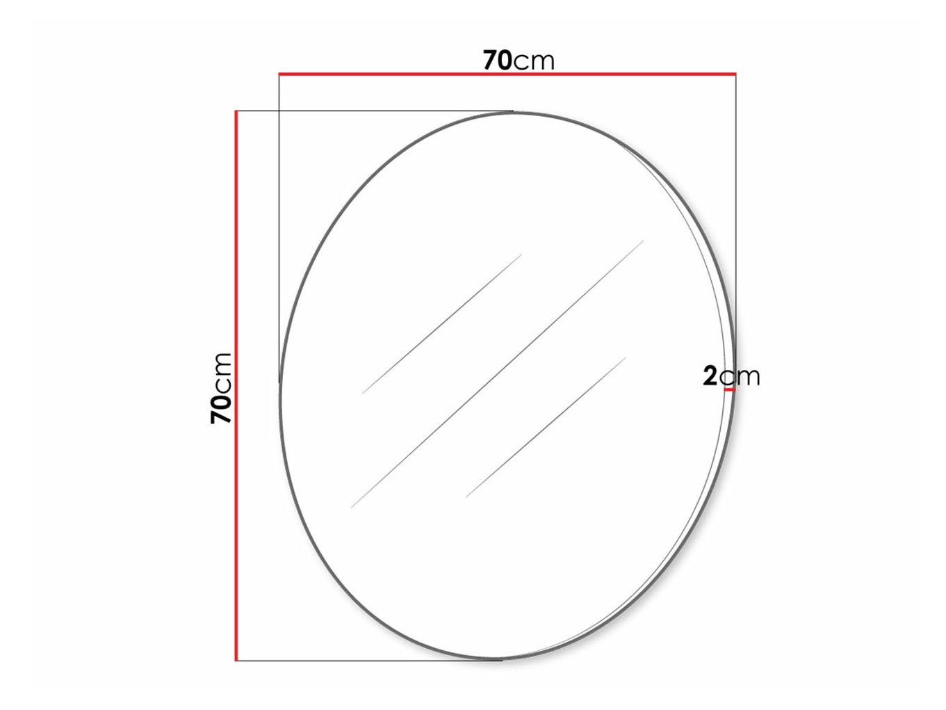 Peegel Delpher (Valge + Läikiv valge)