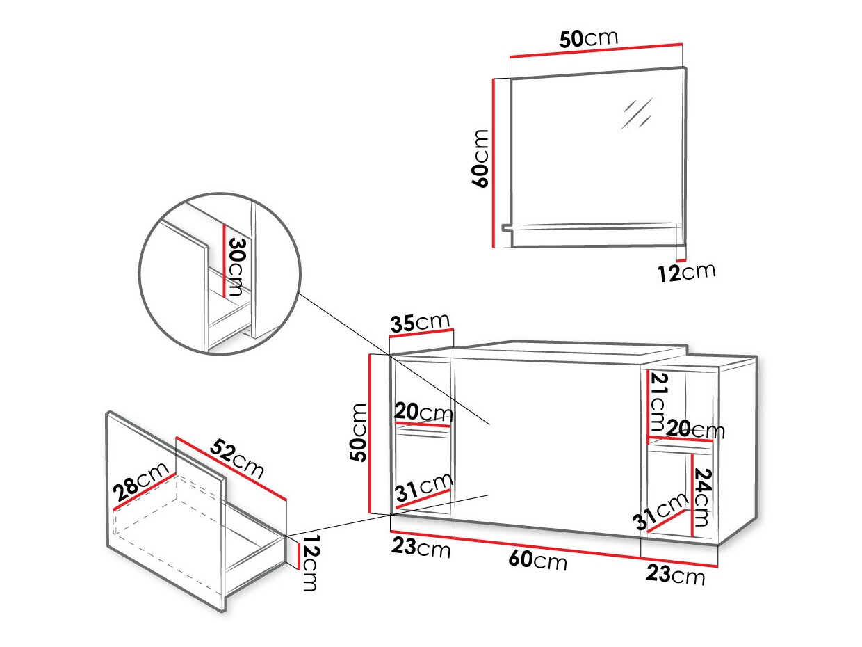 Vannitoakomplekt Comfivo Delphinus IX (Valge)