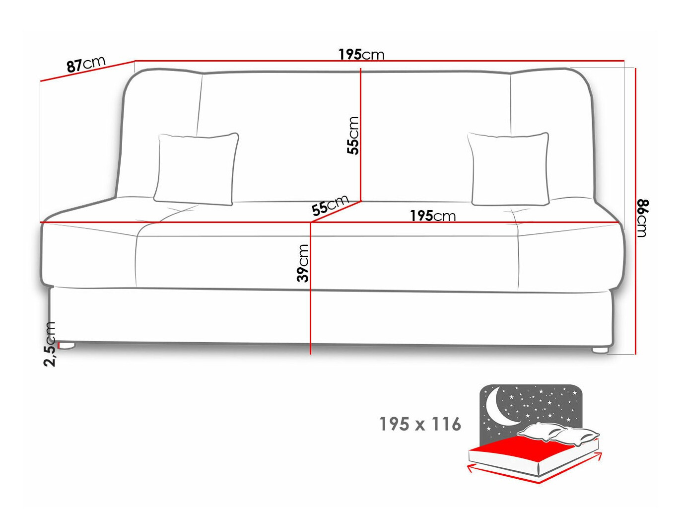 Diivanvoodi Comfivo 136 (Poso 110)