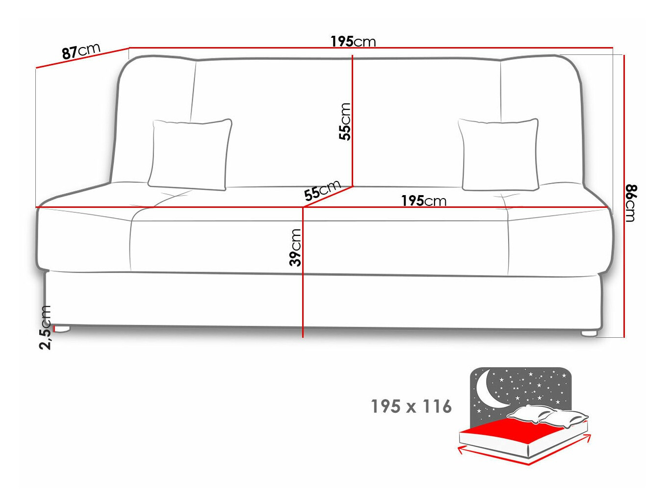 Diivanvoodi Comfivo Cera III (Poso 100)