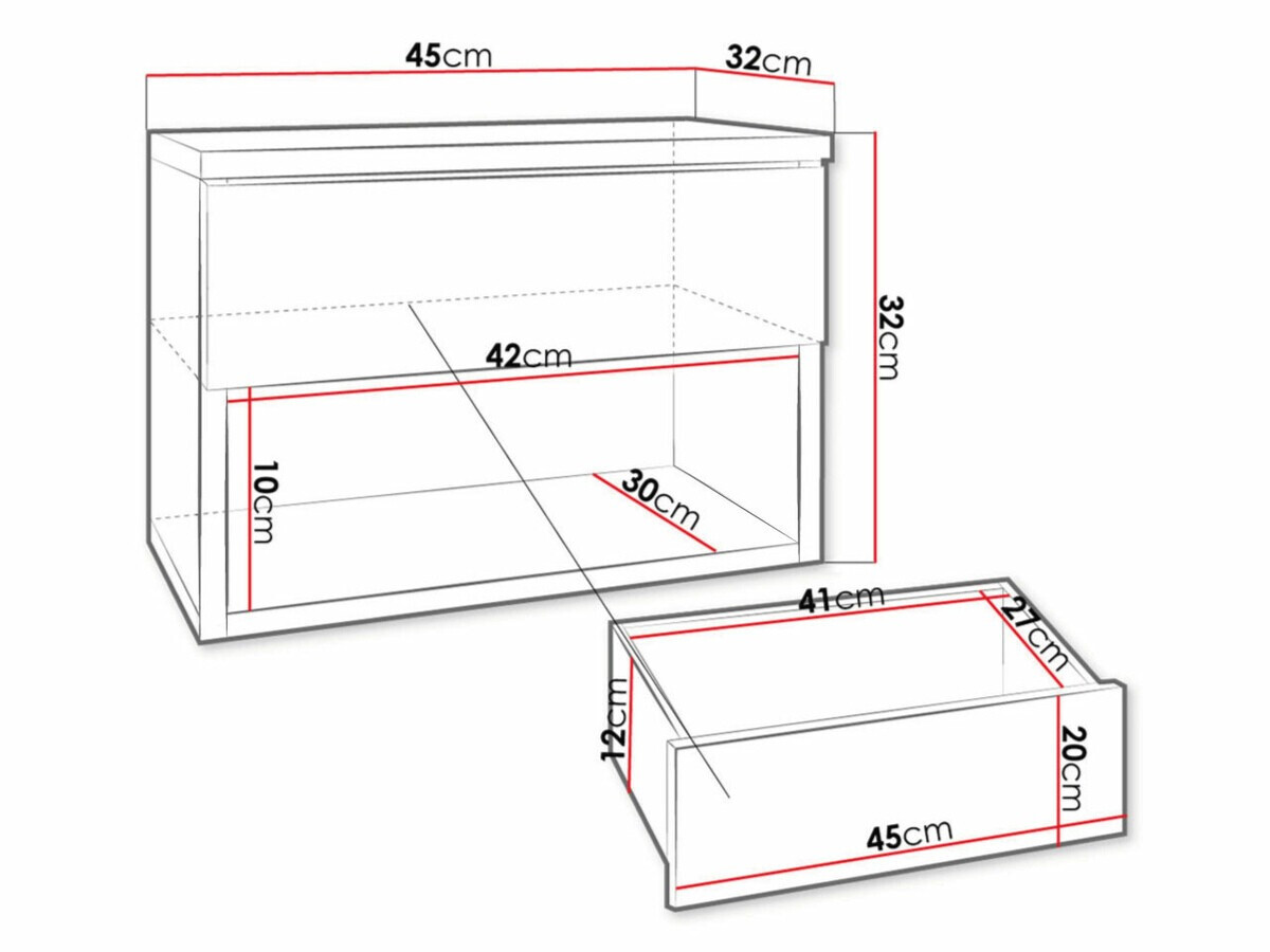 Öökapp Utica 105 (Valge + Läikiv valge)