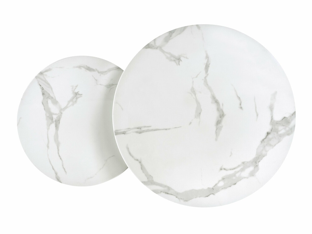 Diivanilaudade komplekt Houston 1503 (Hõbedane + Valge marmor)