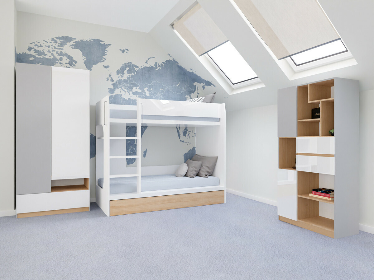 Lastetoa komplekt Nuevaru 119 (Läikiv valge)