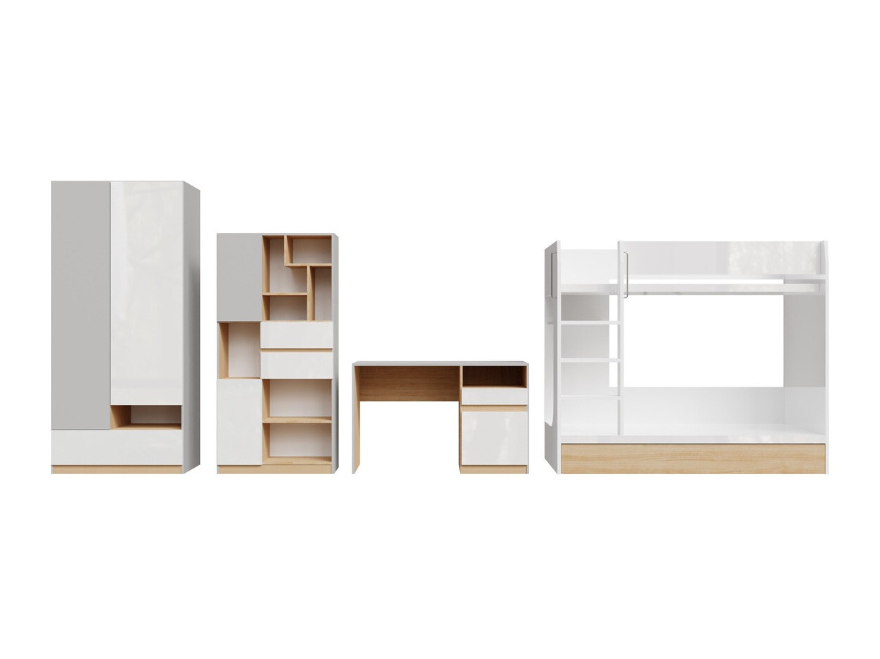 Lastetoa komplekt Nuevaru 119 (Läikiv valge)