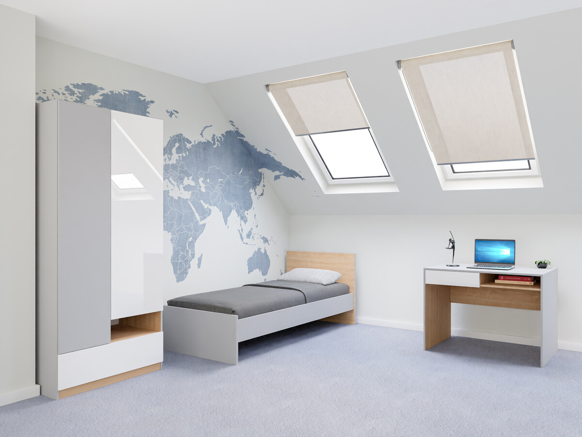 Mööblikomplekt Nuevaru 118 (Läikiv valge)