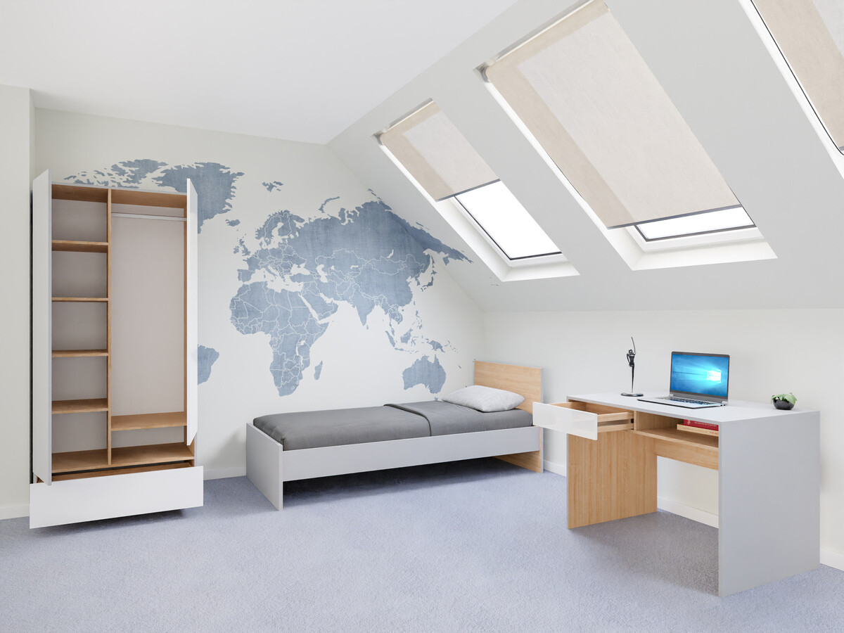 Mööblikomplekt Nuevaru 118 (Läikiv valge)