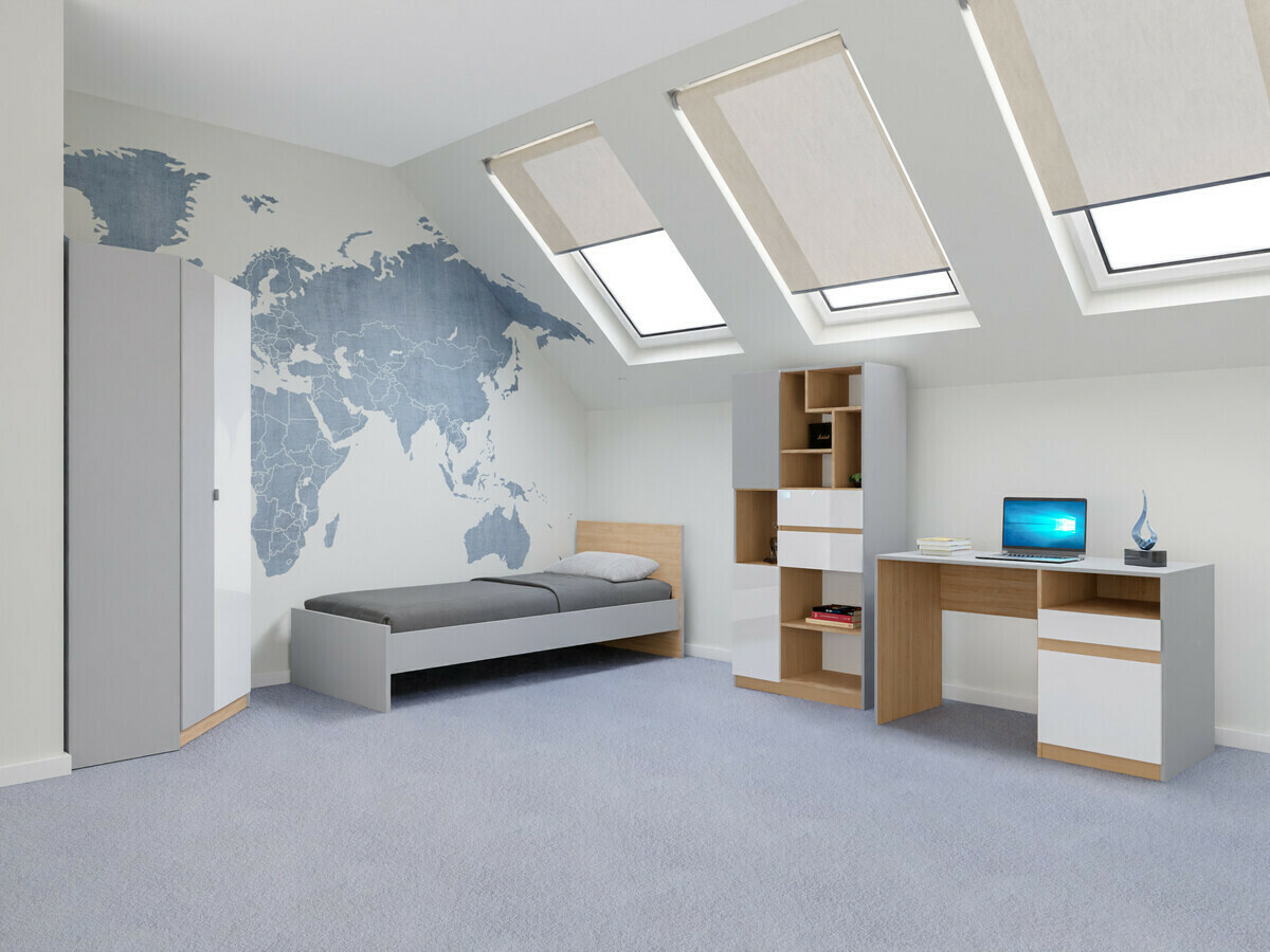 Mööblikomplekt Nuevaru 120 (Läikiv valge)