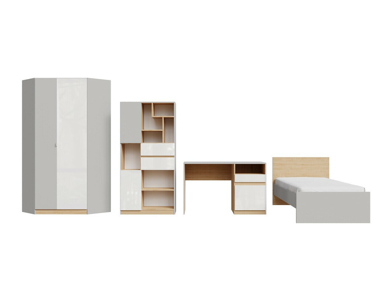 Mööblikomplekt Nuevaru 120 (Läikiv valge)