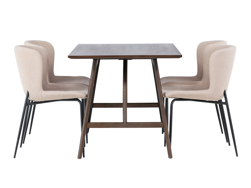 Söögitoakomplekt Dallas 4114 (Beež + Must)