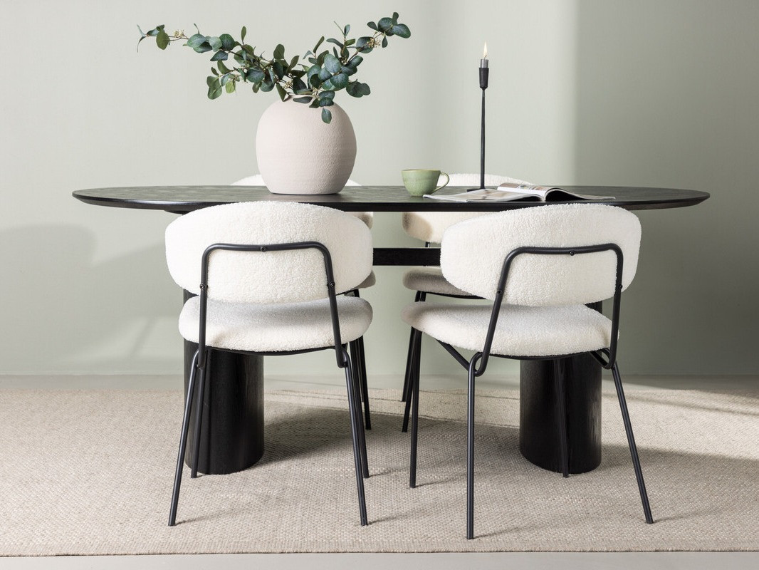 Söögitoakomplekt Dallas 4118 (Must)