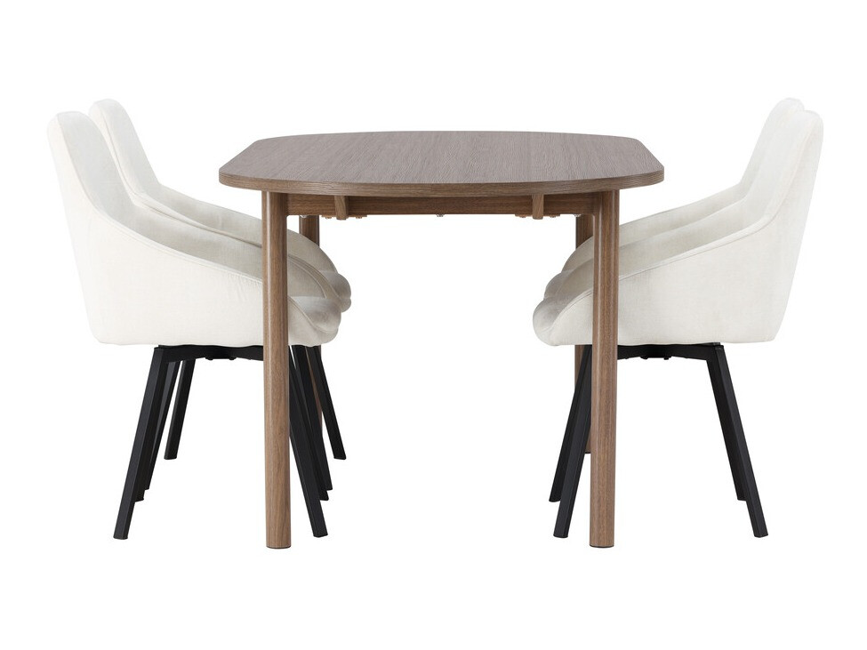 Söögitoakomplekt Dallas 4131 (Beež + Must)