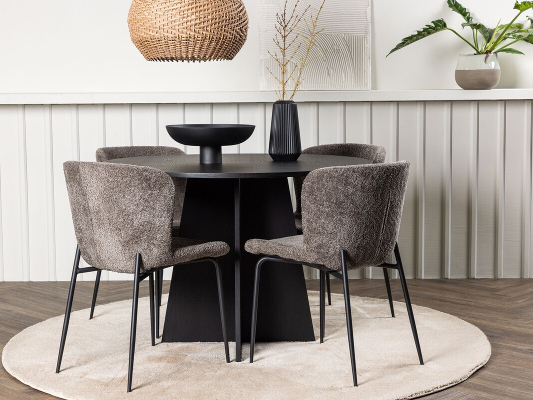 Söögitoakomplekt Dallas 4147 (Pruun + Must)