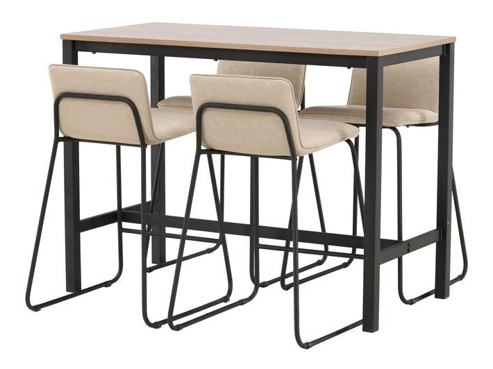 Söögitoakomplekt Dallas 4155 (Beež + Must)