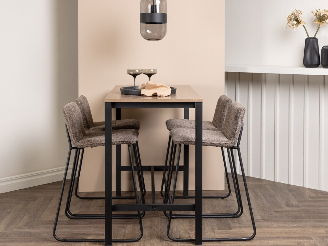 Söögitoakomplekt Dallas 4155 (Tumehall + Must)