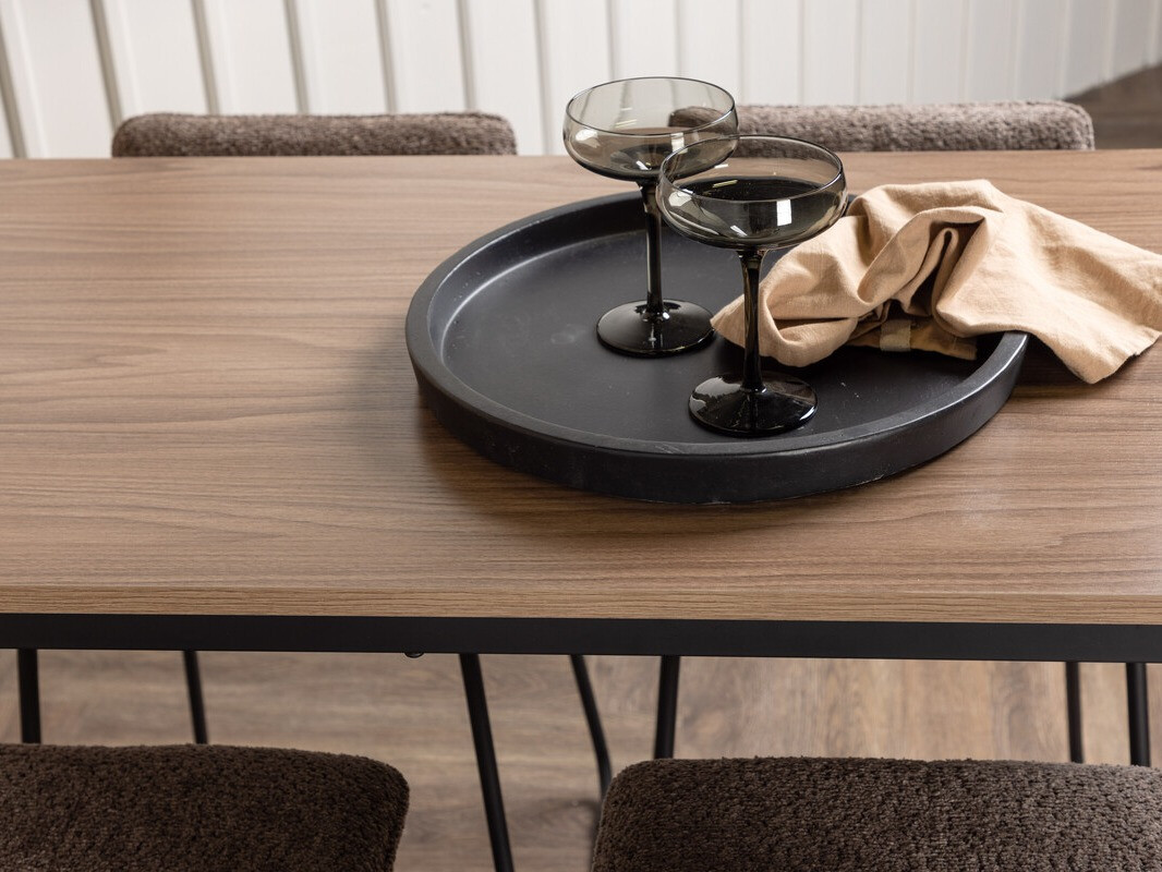 Söögitoakomplekt Dallas 4155 (Tumehall + Must)