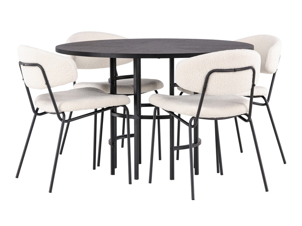 Söögitoakomplekt Dallas 4144 (Must)