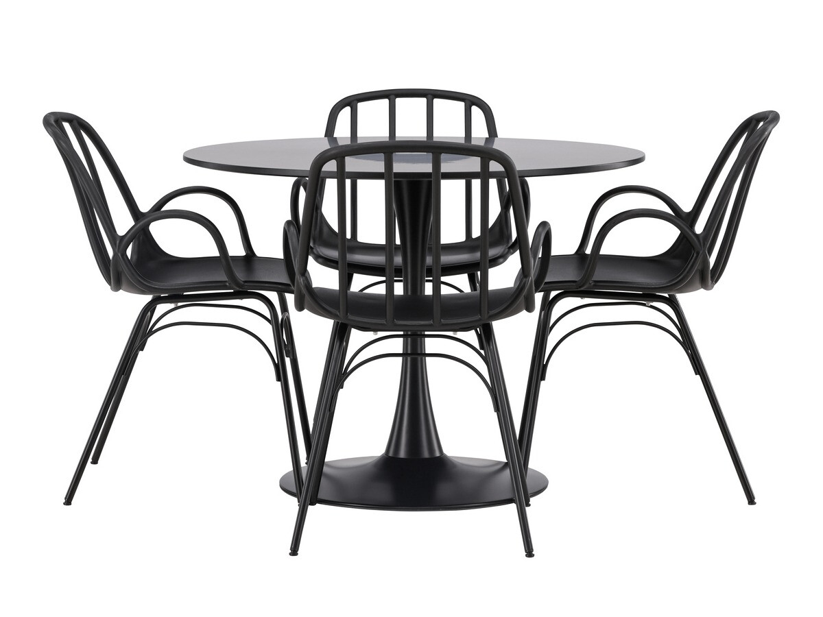 Söögitoakomplekt Dallas 4165 (Must)