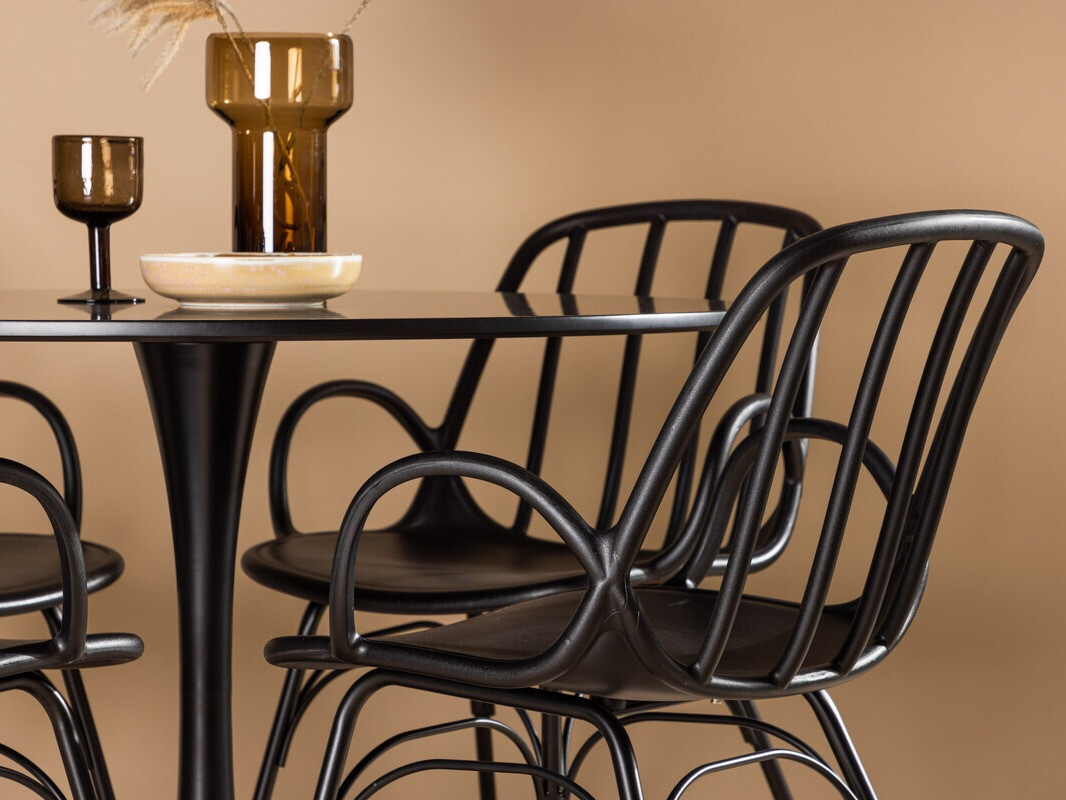 Söögitoakomplekt Dallas 4165 (Must)