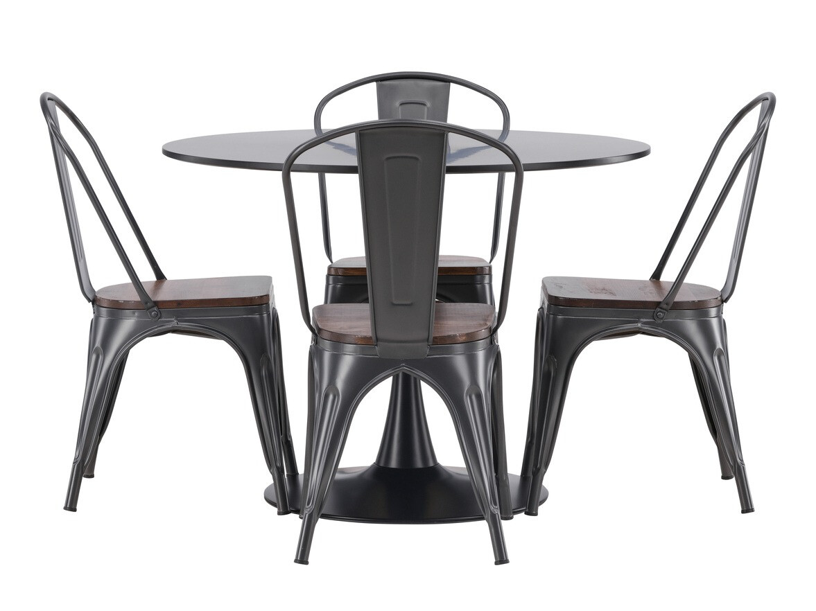 Söögitoakomplekt Dallas 4170 (Must + Pruun)