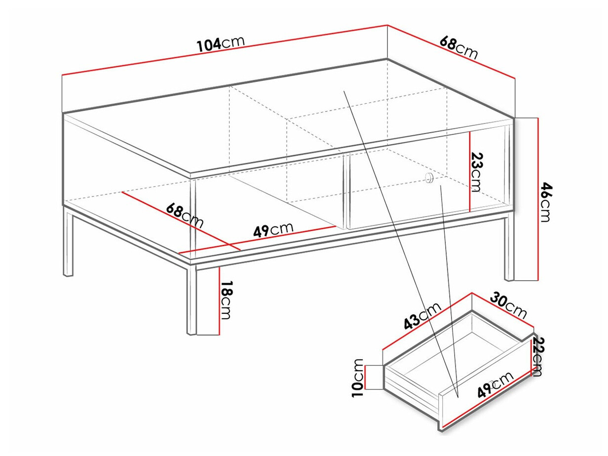 Diivanilaud Formis (Valge)