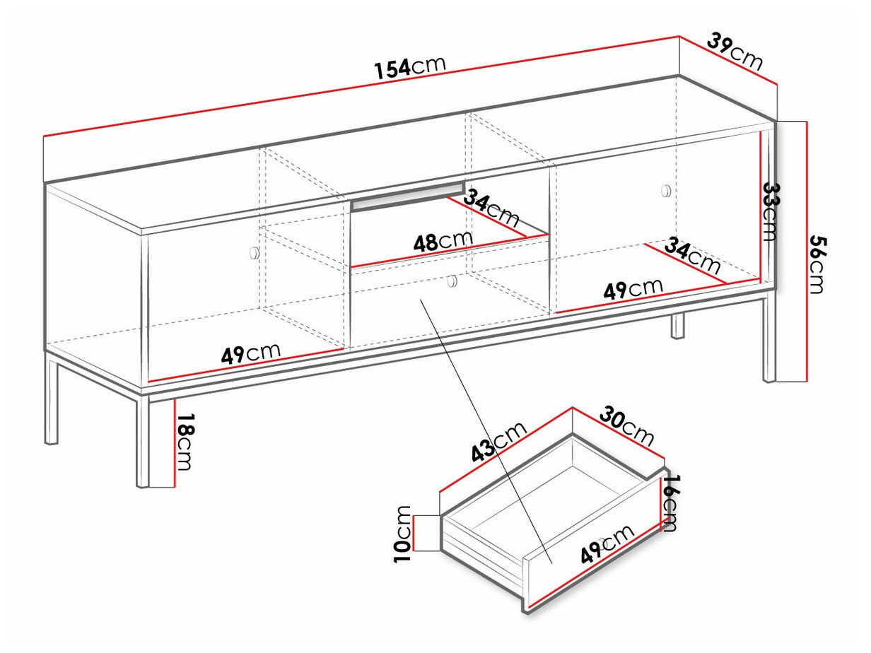TV-alus Romveri 101 (Valge)