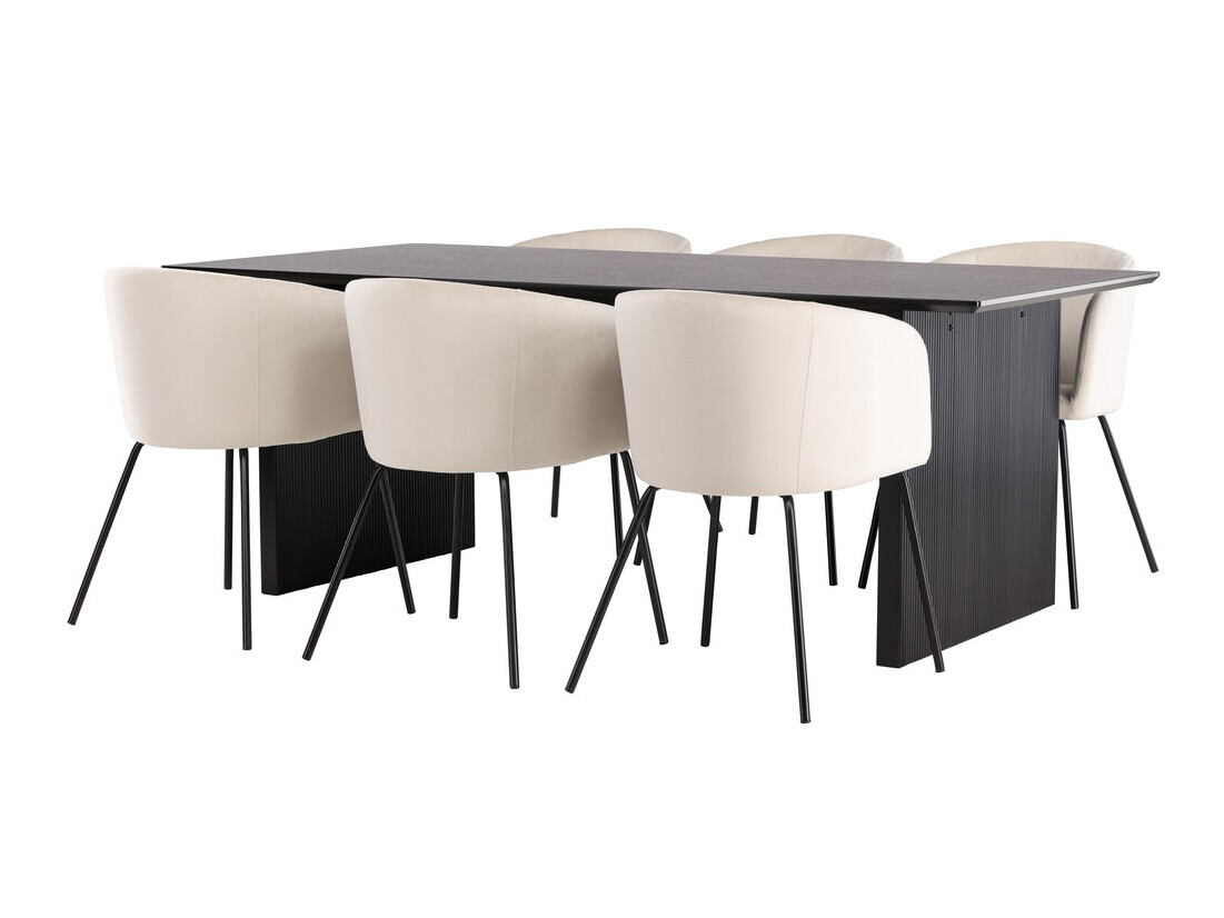 Söögitoakomplekt Dallas 4182 (Koor + Must)