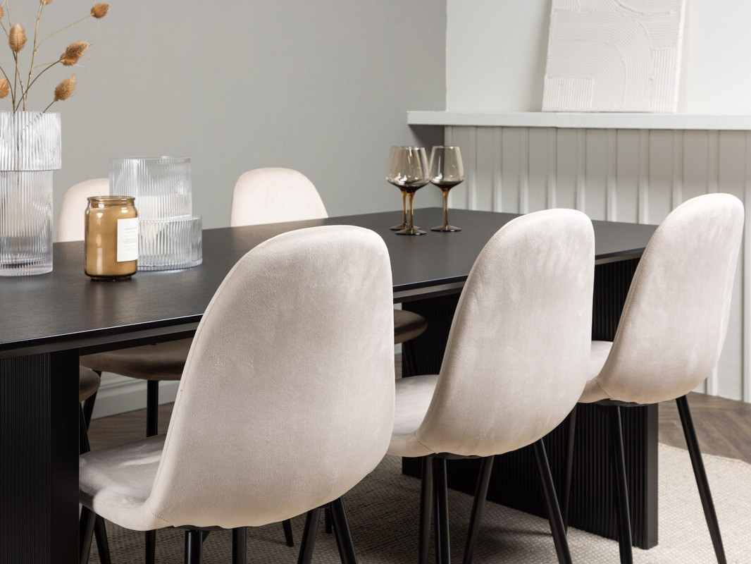 Söögitoakomplekt Dallas 4185 (Beež + Must)