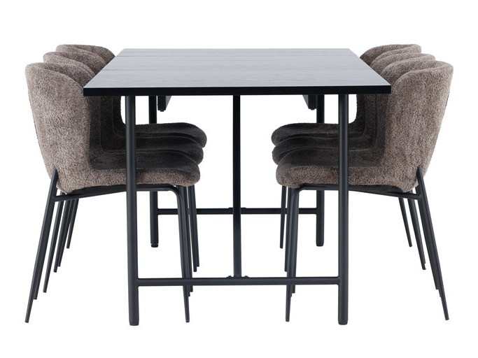 Söögitoakomplekt Dallas 4192 (Pruun + Must)