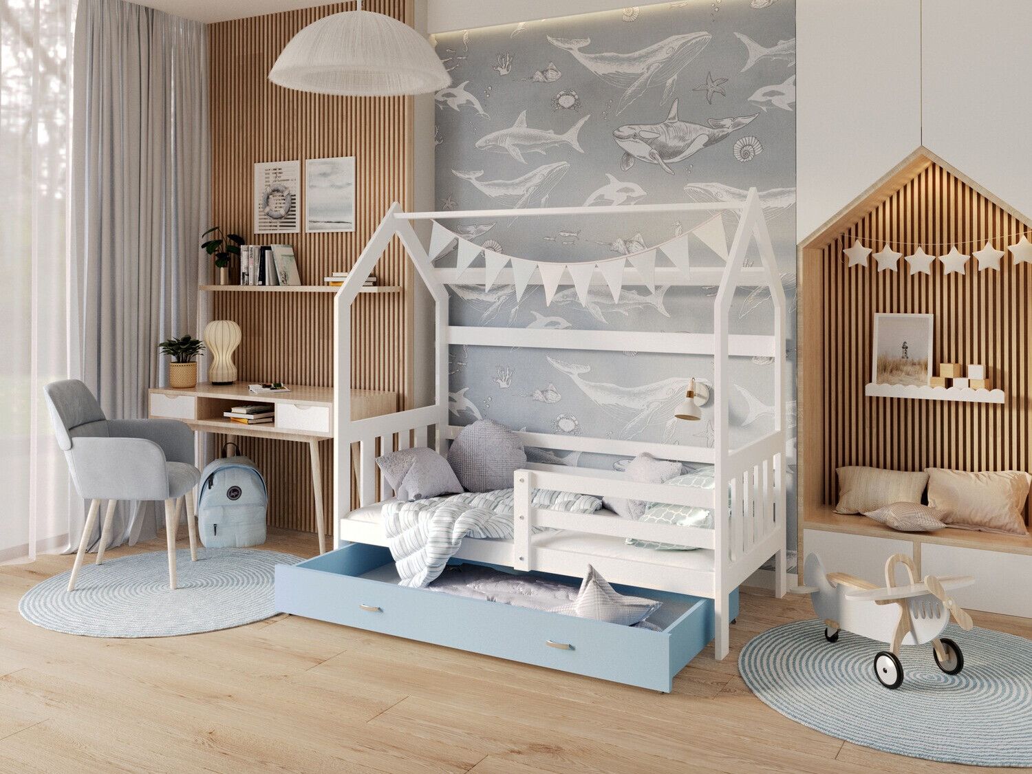 Voodi Aurora 122 (Valge)