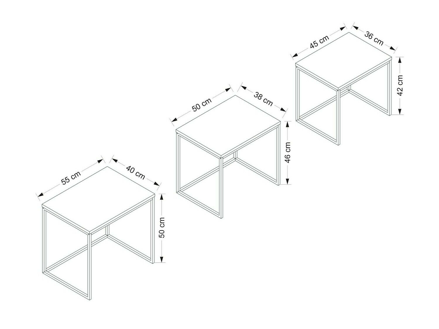 Diivanilaudade komplekt Kailua 112 (Pähkel + Must)