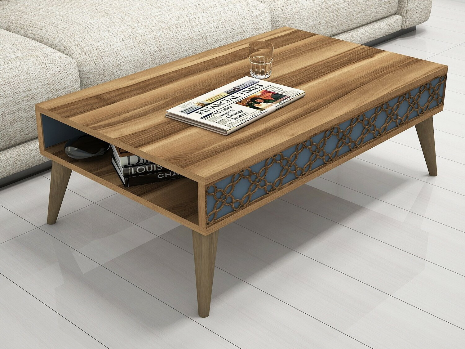 Diivanilaud Kailua 159 (Pähkel + Sinine)