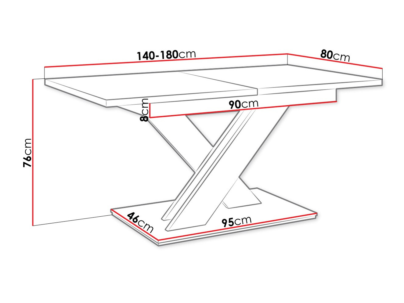 Laud Decium (Valge + Betoon)