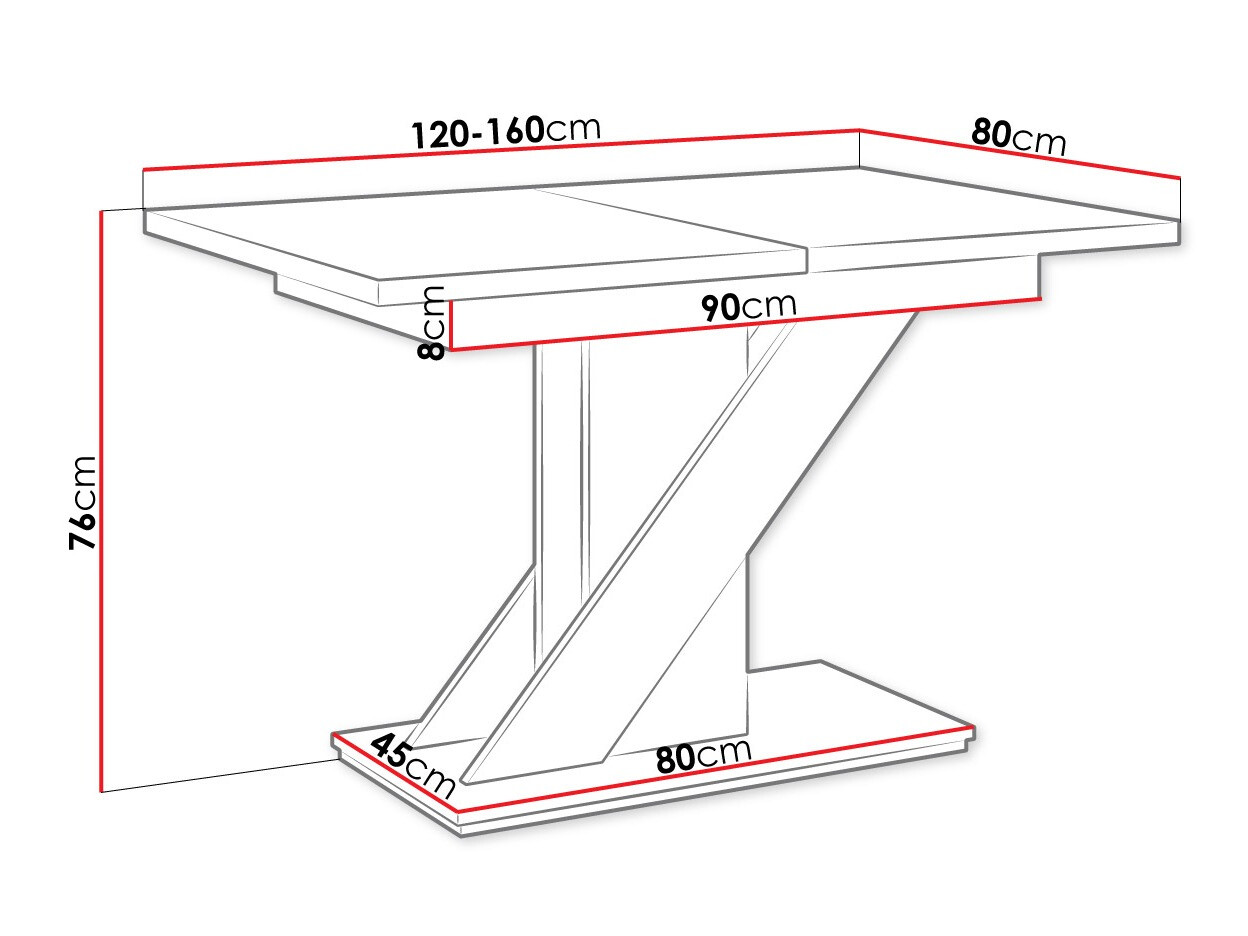 Laud Goodyear 105 (Läikiv valge + Betoon)