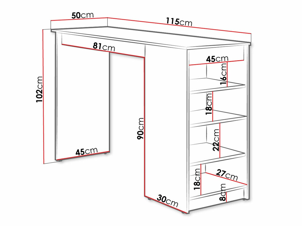 Baarilaud Comfivo 259 (Artisan tamm)
