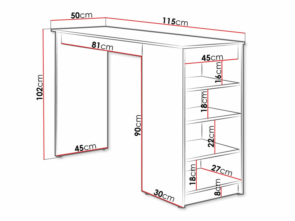 Baarilaud Comfivo 259 (Must)
