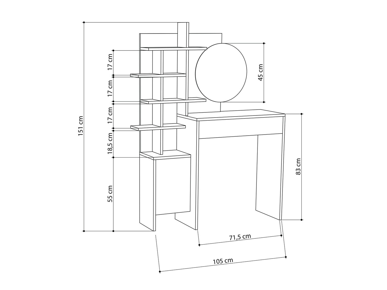 Meigilaud Kailua 220 (Valge + Tamm)