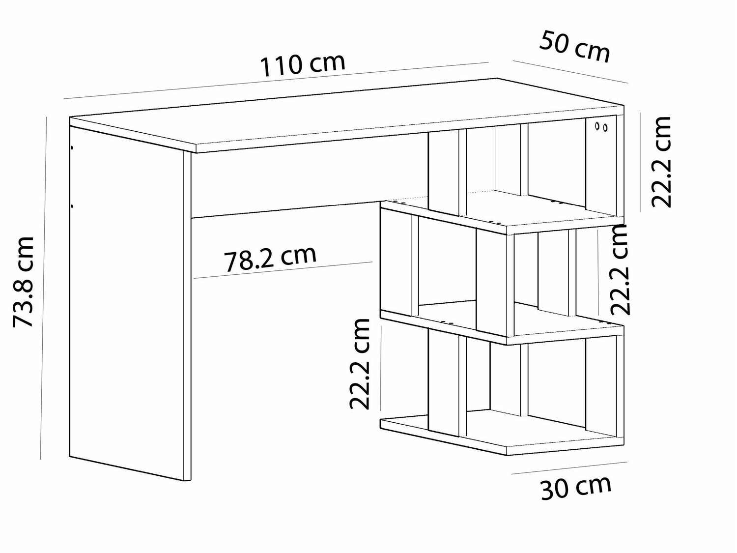 Kirjutuslaud Kailua 287 (Valge)